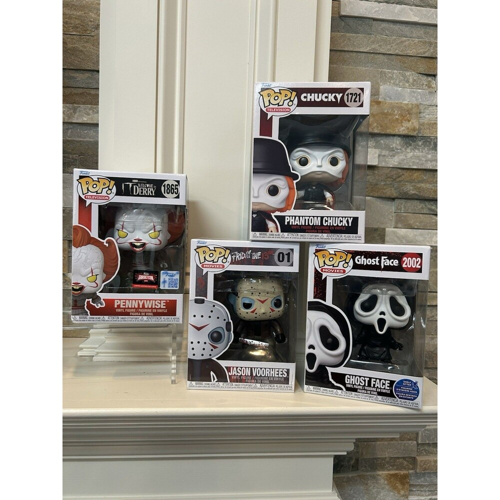 Horror Bundle Funko Pennywise/Limited 1865,Jason 01,Ghost Face 2002,Chucky 1721